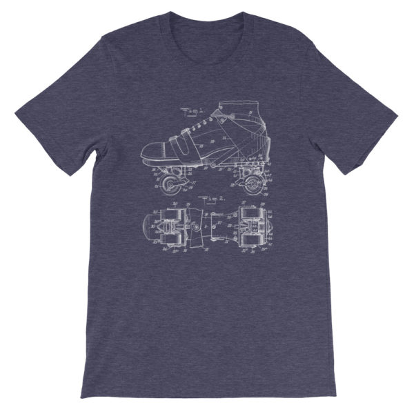 Skate Origins: Short Sleeve Unisex T-Shirt - Heather Midnight Navy
