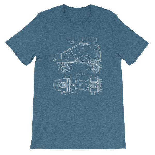 Skate Origins: Short Sleeve Unisex T-Shirt - Heather Deep Teal