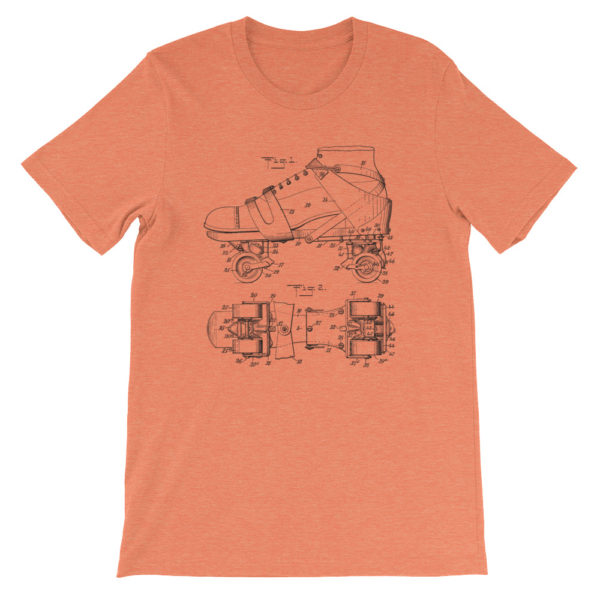 Skate Origins: Short Sleeve Unisex T-Shirt - Heather Orange