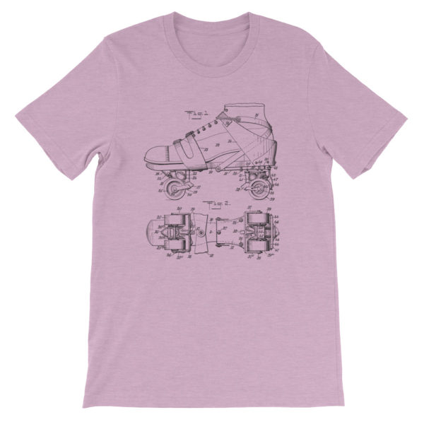 Skate Origins: Short Sleeve Unisex T-Shirt - Heather Prism Lilac
